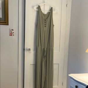 Zenana soft Olive Green Jumpsuit